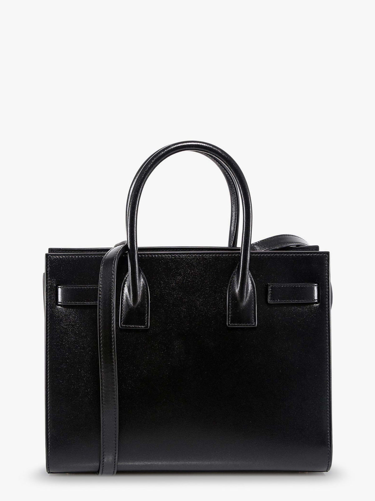 Saint Laurent Baby Sac de Jour leather handbag with padlock - Nero/Nero