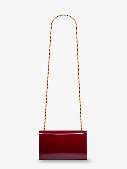 Saint Laurent Kate patent leather crossbody bag - Redgrenat