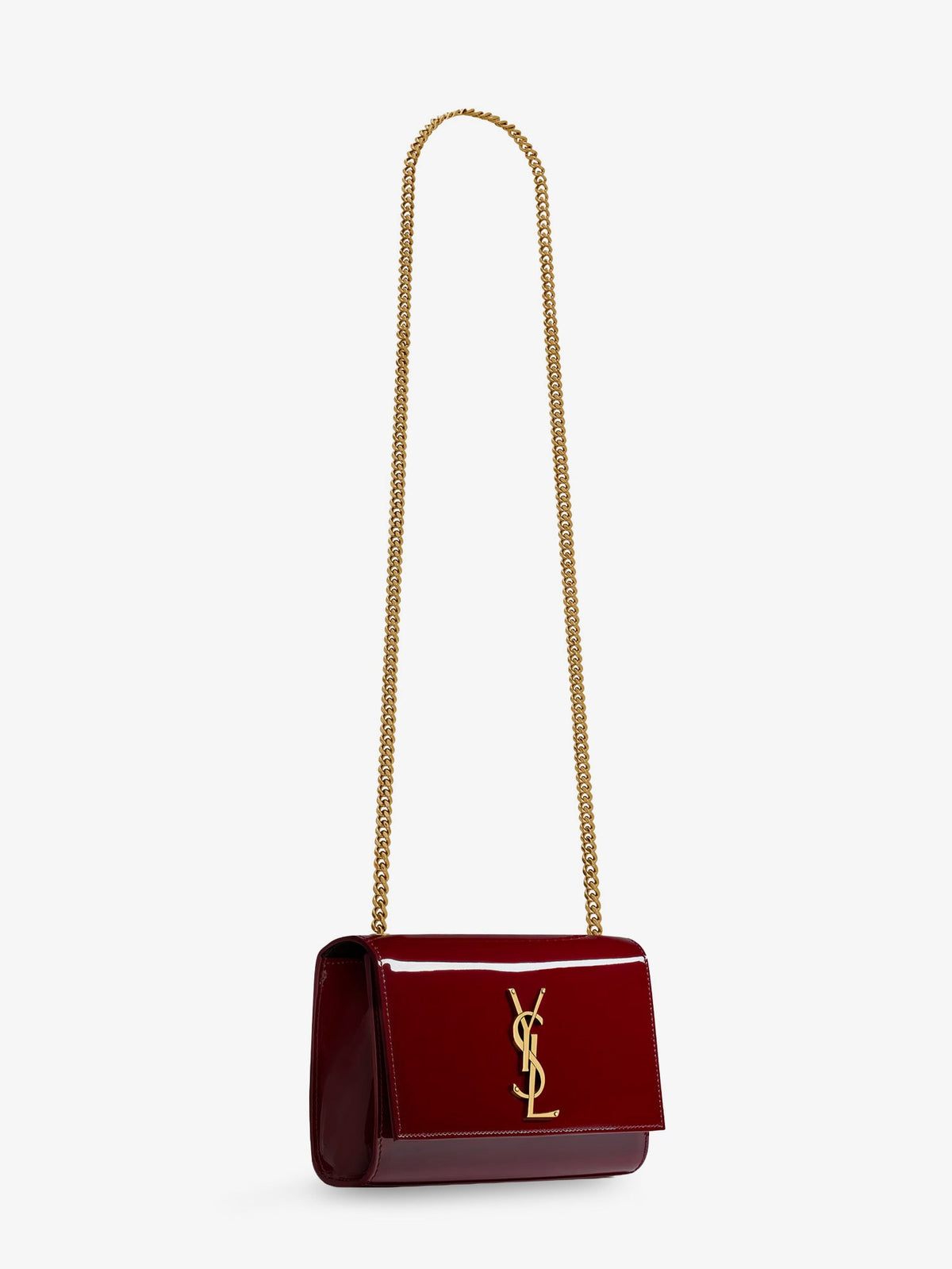 Saint Laurent Kate patent leather crossbody bag - Redgrenat
