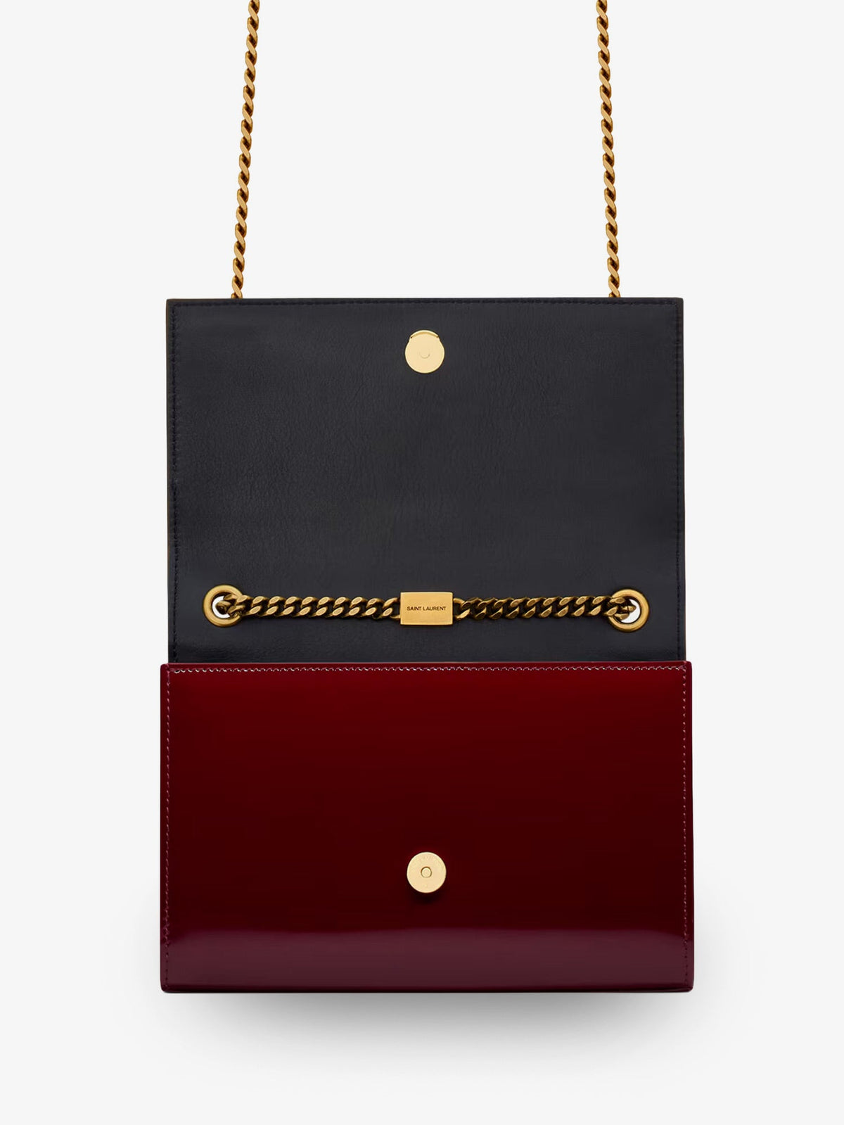 Saint Laurent Kate patent leather crossbody bag - Redgrenat
