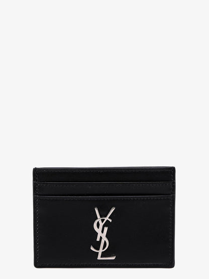 Saint Laurent Cassandre leather card holder - Nero