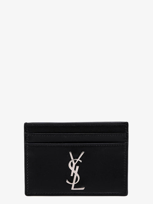 Saint Laurent Cassandre leather card holder - Nero
