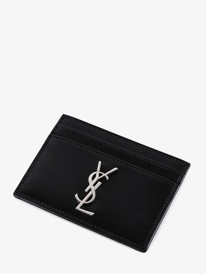 Saint Laurent Cassandre leather card holder - Nero
