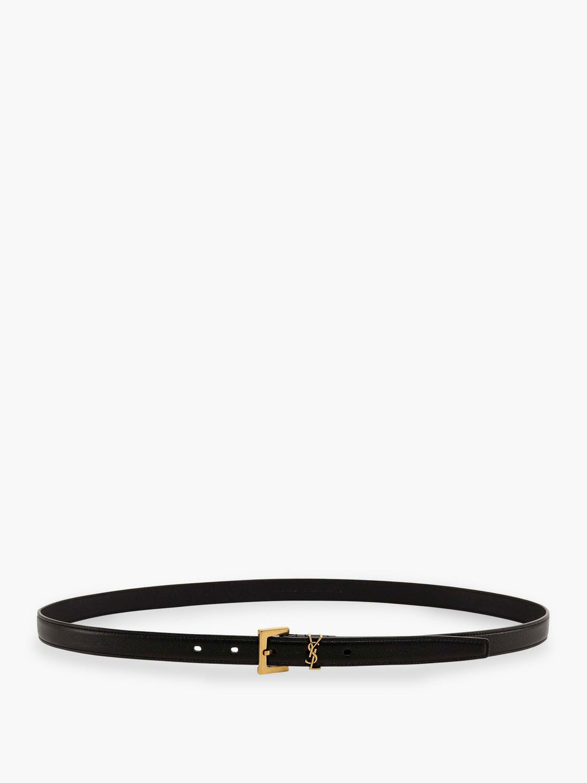Saint Laurent Cassandre leather belt - Nero