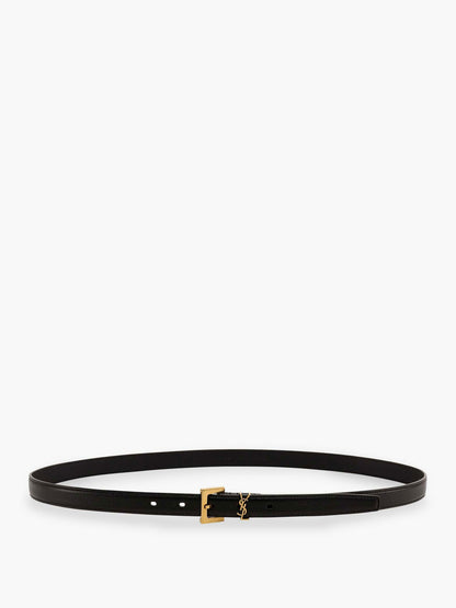 Saint Laurent Cassandre leather belt - Nero