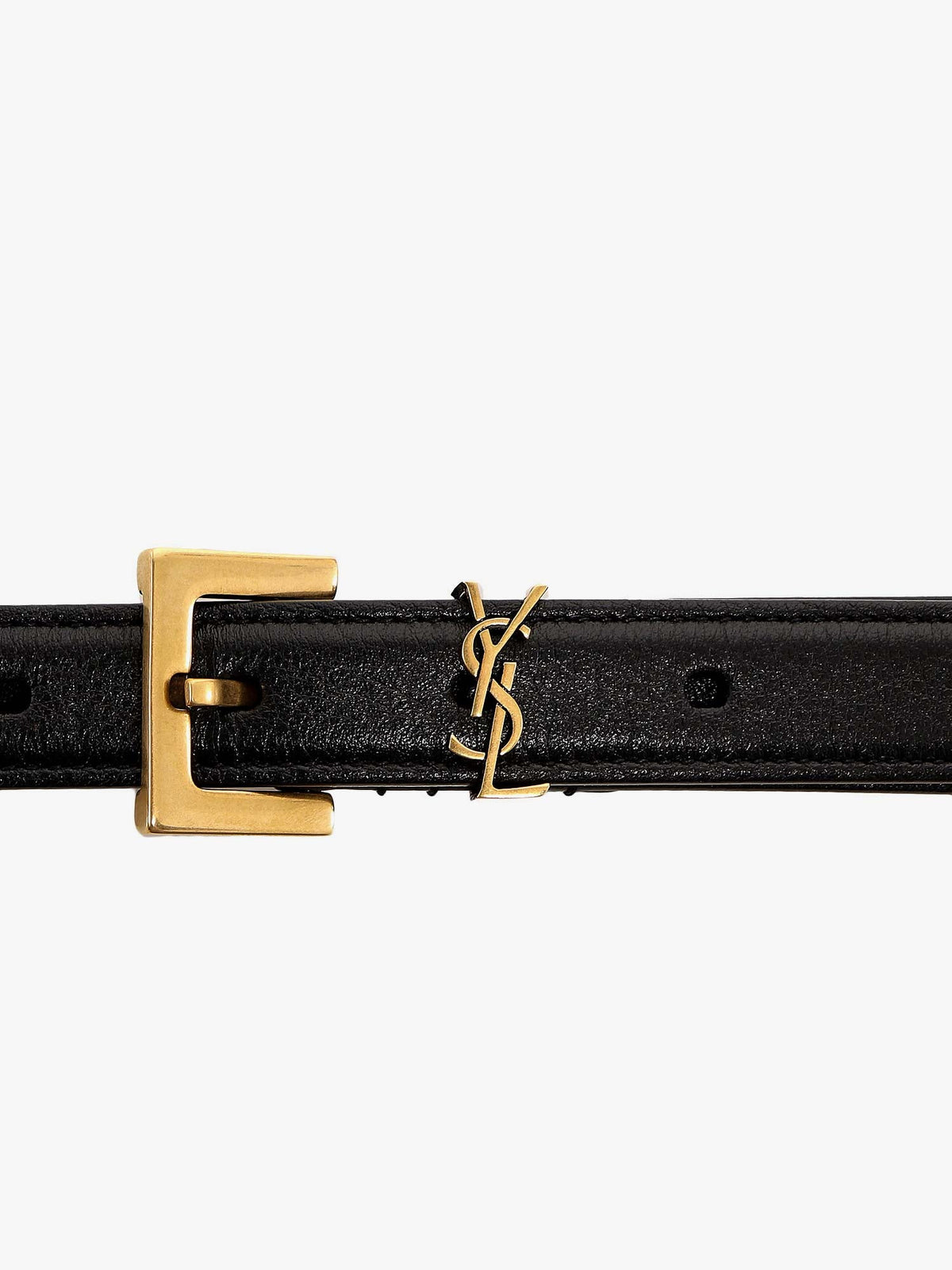 Saint Laurent Cassandre leather belt - Nero