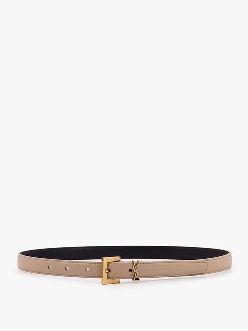 Saint Laurent Leather belt - Dark Beige