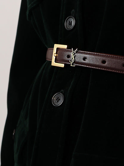 Saint Laurent Leather belt - Redtan
