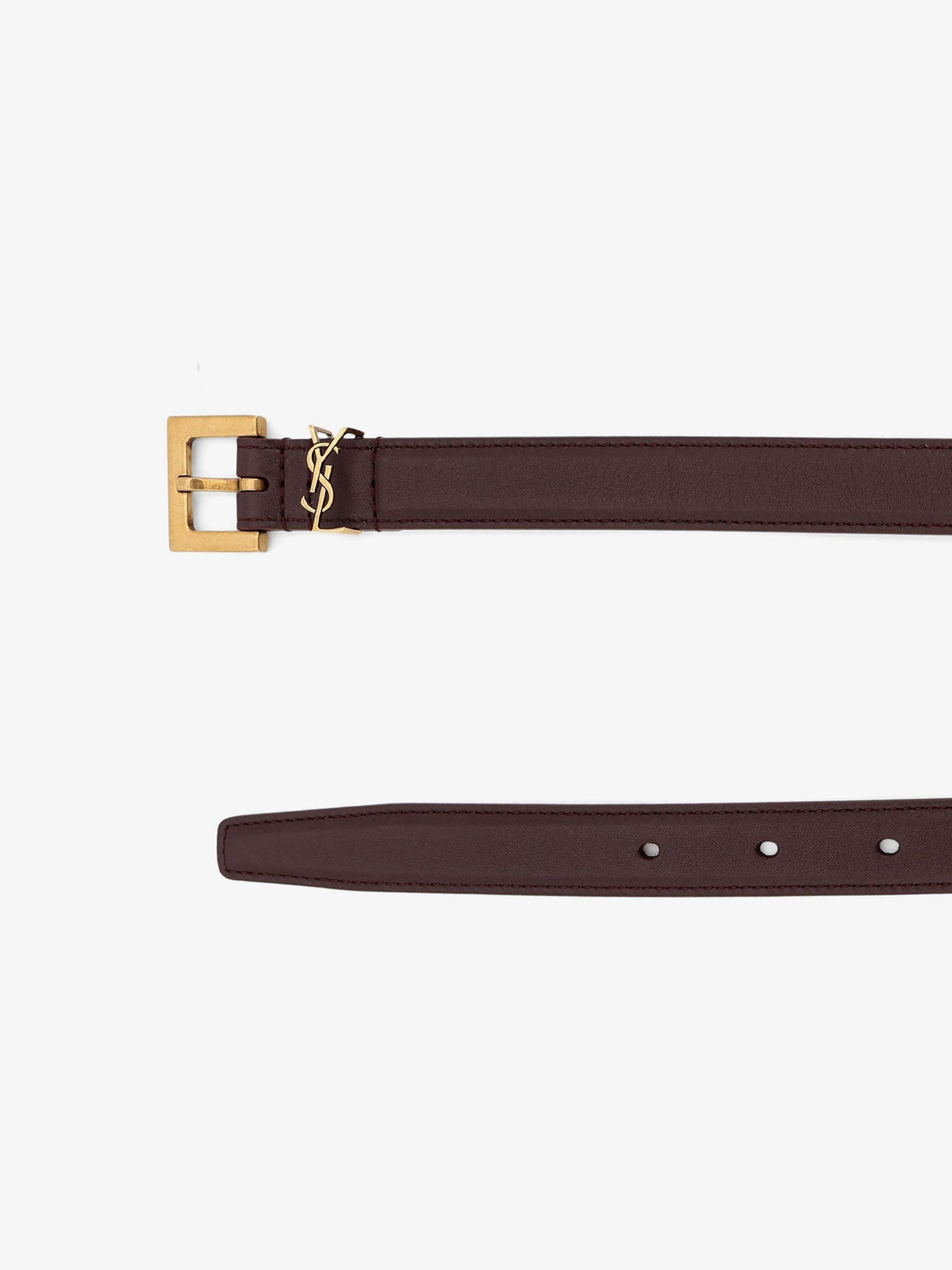 Saint Laurent Leather belt - Redtan