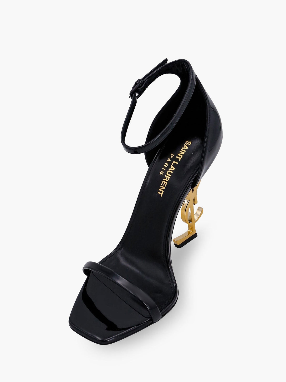 Saint Laurent Opyum patent leather sandals - Nero