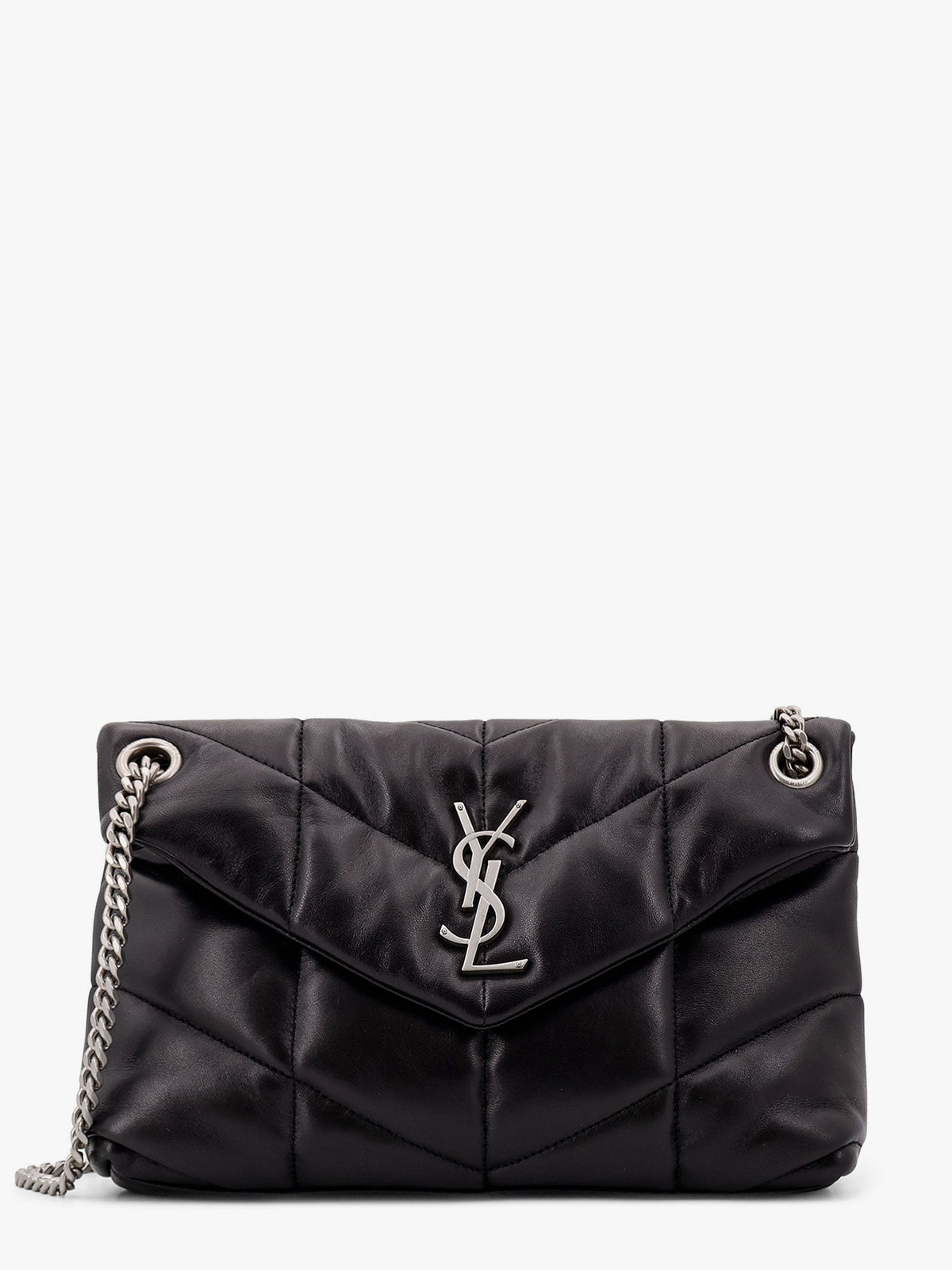 Saint Laurent Puffer matelassé leather crossbody bag - Nero
