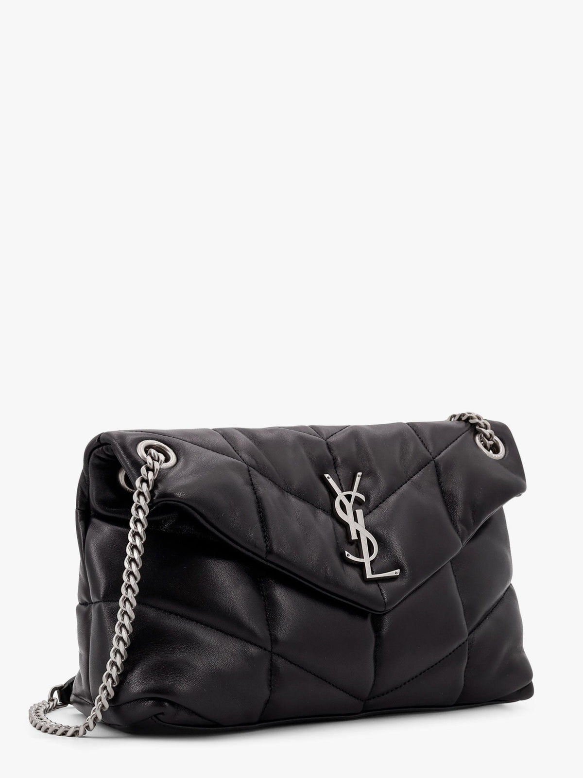 Saint Laurent Puffer matelassé leather crossbody bag - Nero