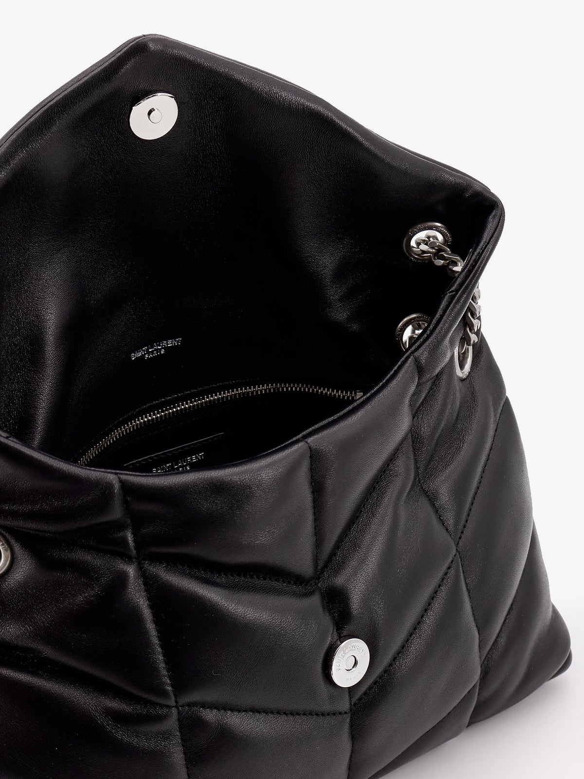 Saint Laurent Puffer matelassé leather crossbody bag - Nero