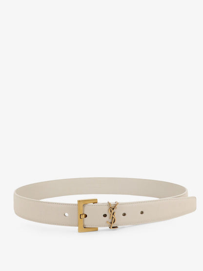 Saint Laurent Leather belt - Crema Soft