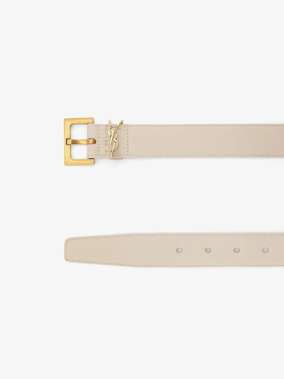 Saint Laurent Leather belt - Crema Soft