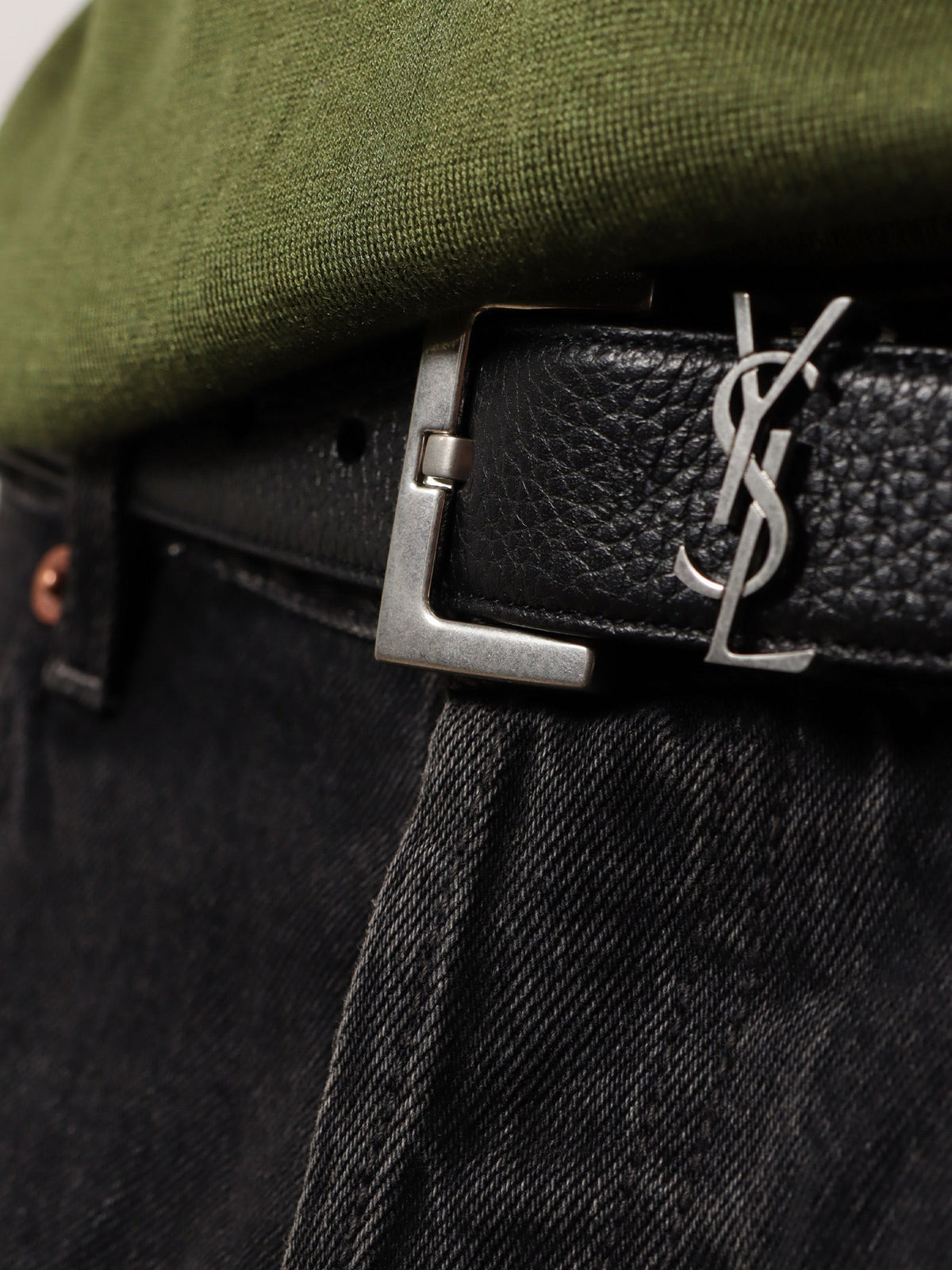 Saint Laurent Leather belt - Nero