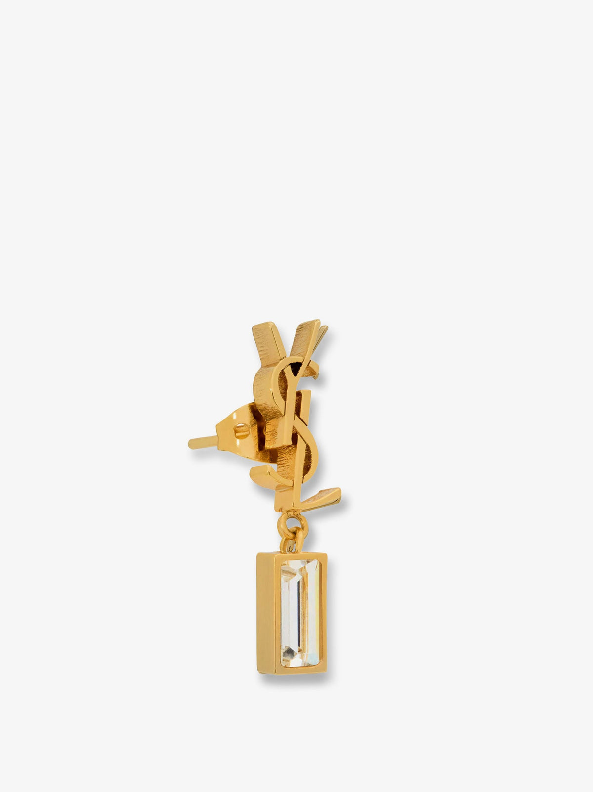 Saint Laurent Single Cassandre brass earring - Dorecrystal