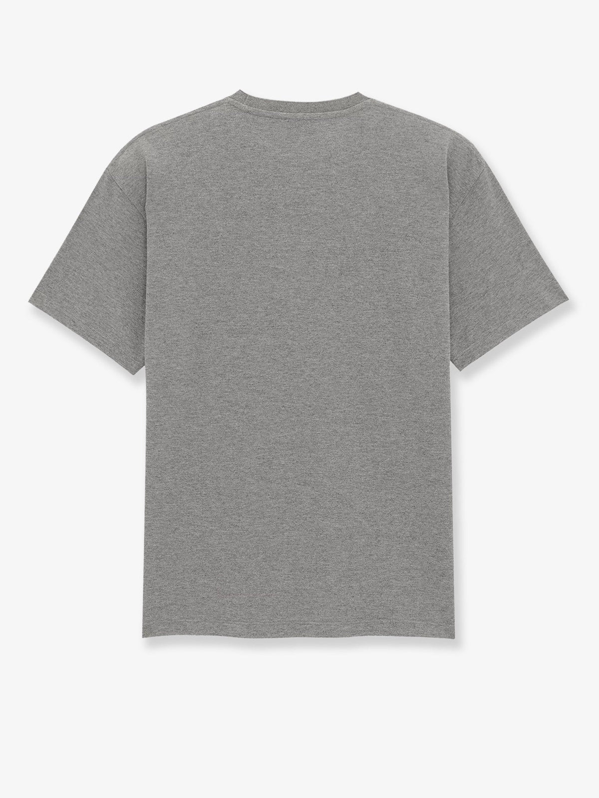 Saint Laurent Recycled material t-shirt with Cassandre embroidery - Gris Chine/Jaune