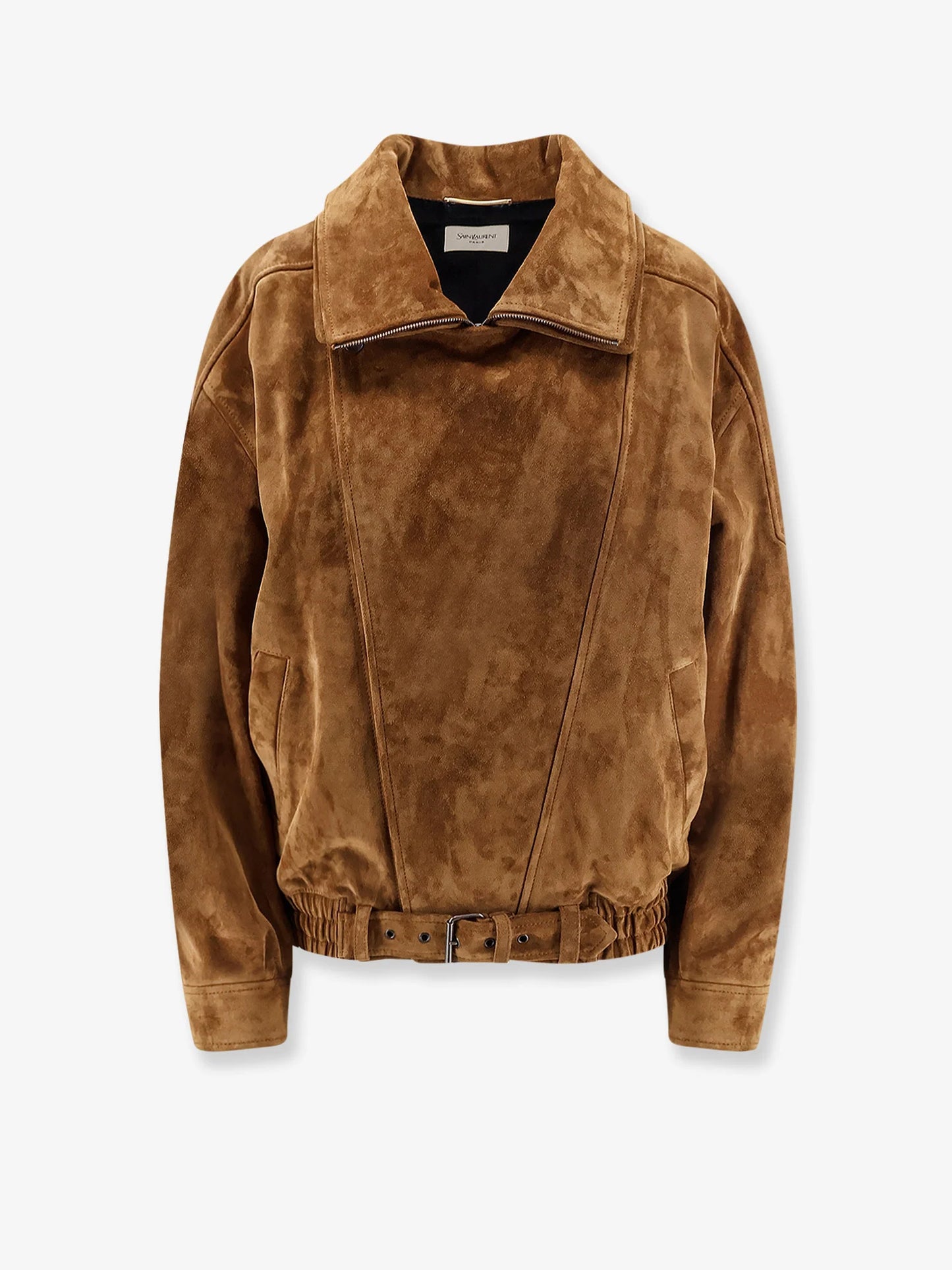 SAINT LAURENT - Oversized vintage split-leather jacket