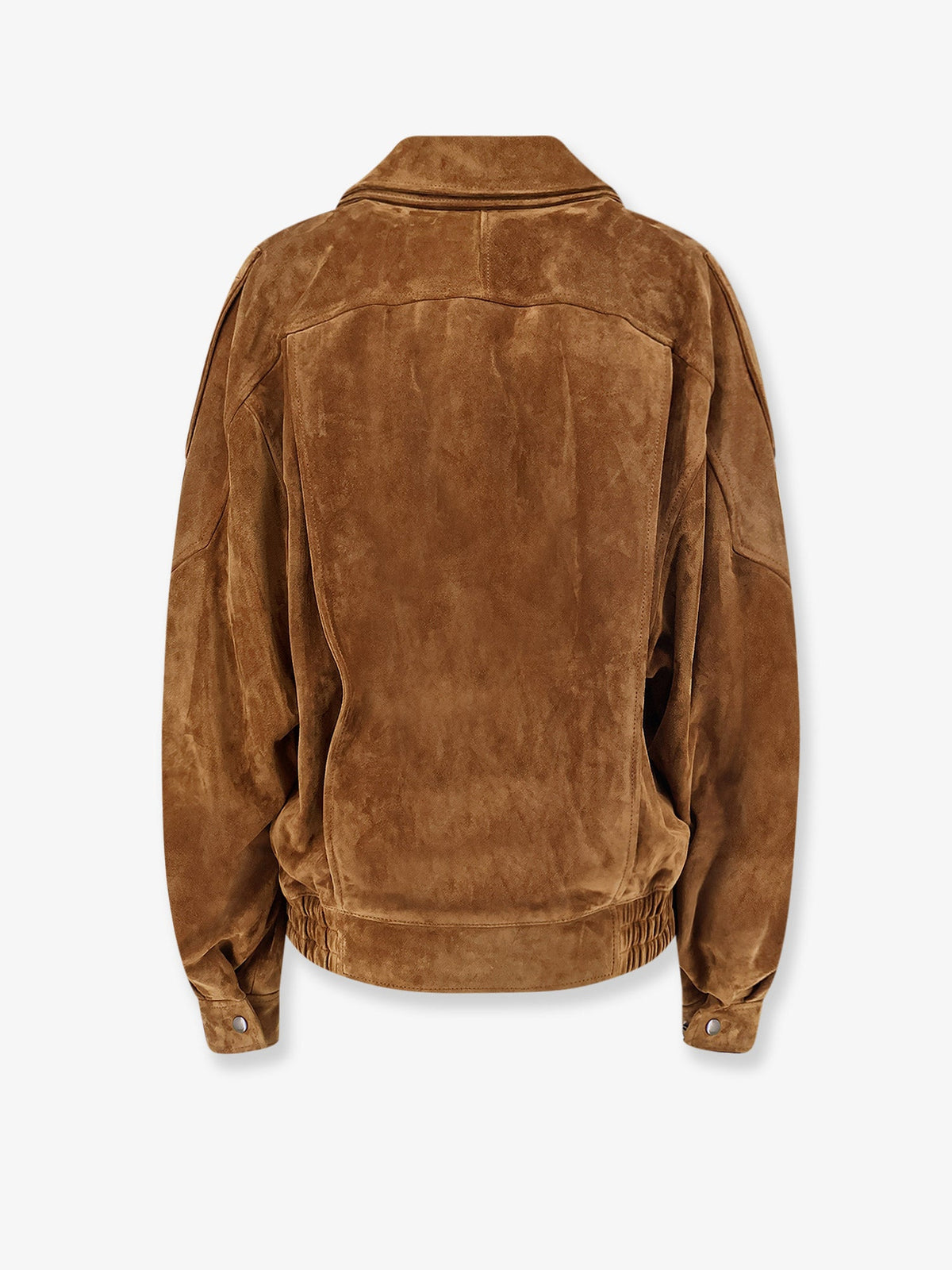 Saint Laurent Oversized vintage split-leather jacket - Noix