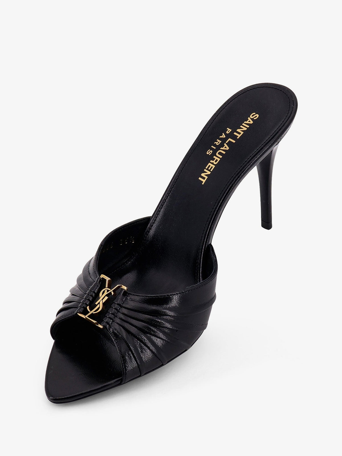 Saint Laurent Babylone 90 leather sandals - Nero