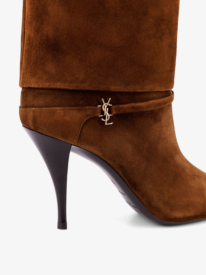 Saint Laurent Vicky 90 suede boots - Land
