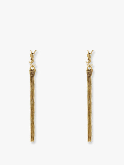 Saint Laurent Cassandre metal earrings - Dore