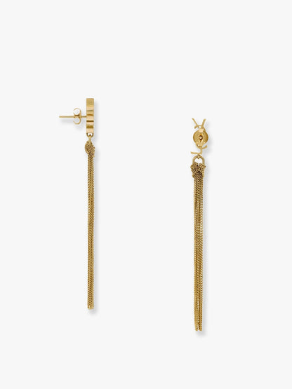 Saint Laurent Cassandre metal earrings - Dore