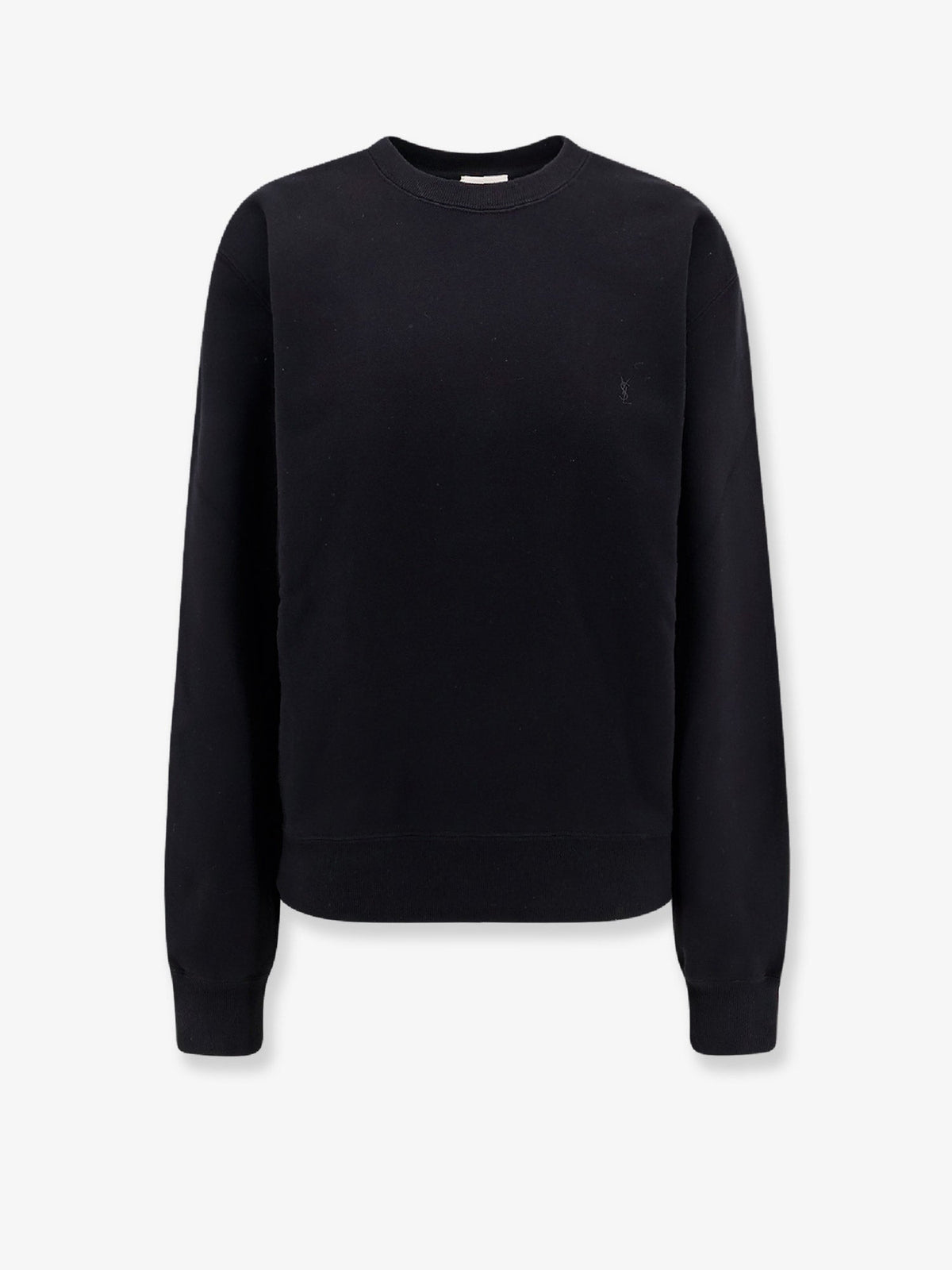 Saint Laurent Certified cotton sweatshirt with Cassandre embroidery - Noir