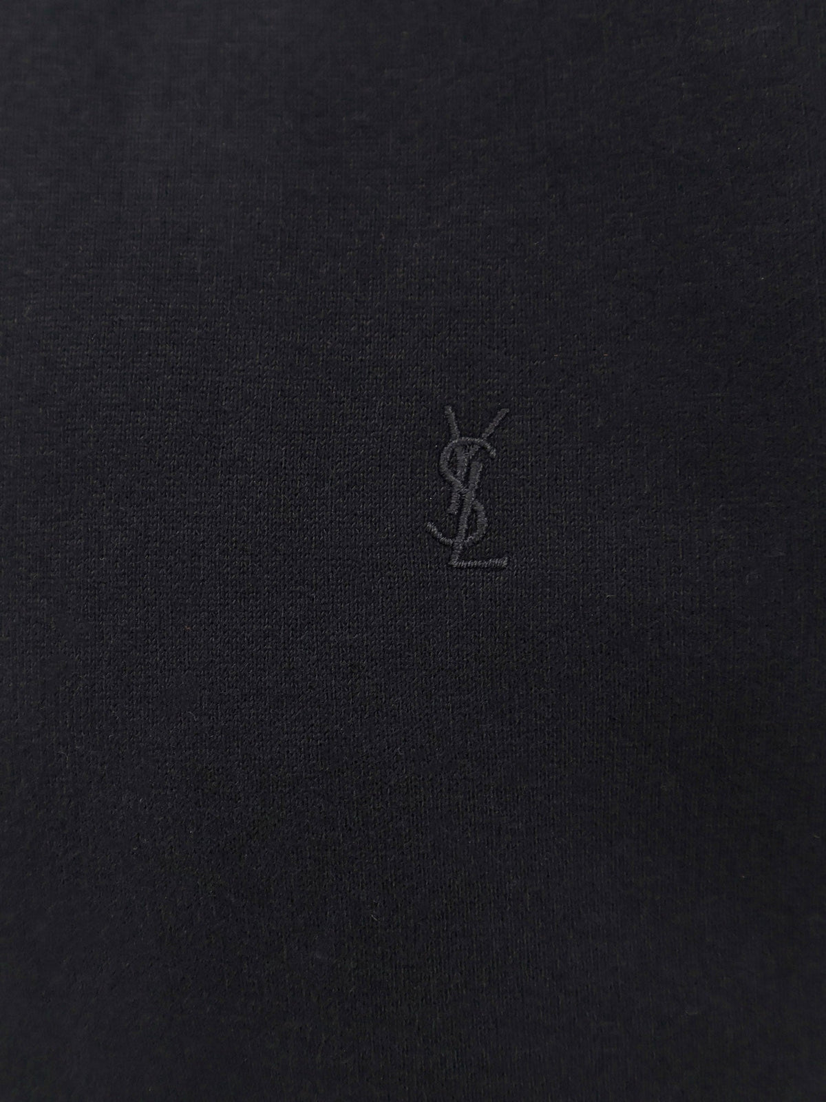 Saint Laurent Certified cotton sweatshirt with Cassandre embroidery - Noir