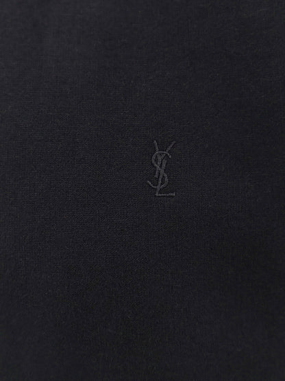 Saint Laurent Certified cotton sweatshirt with Cassandre embroidery - Noir