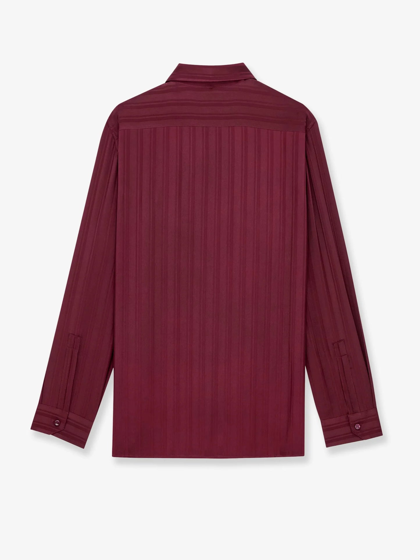 SAINT LAURENT - Cassandre Lavallière striped silk jacquard shirt