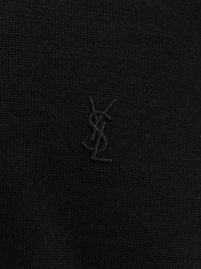 Saint Laurent Classic wool polo shirt - Noir