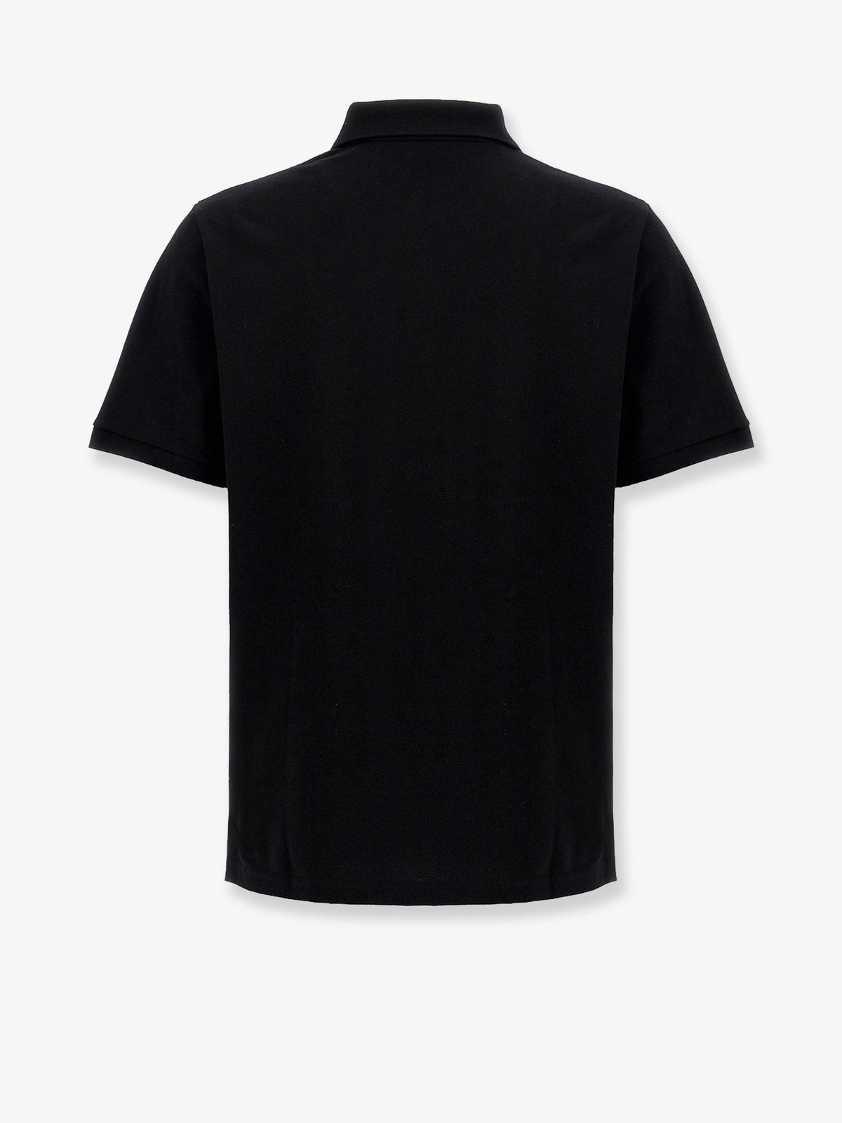 Saint Laurent Cotton blend polo shirt with Cassandre embroidery - Noir