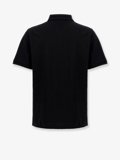 Saint Laurent Cotton blend polo shirt with Cassandre embroidery - Noir
