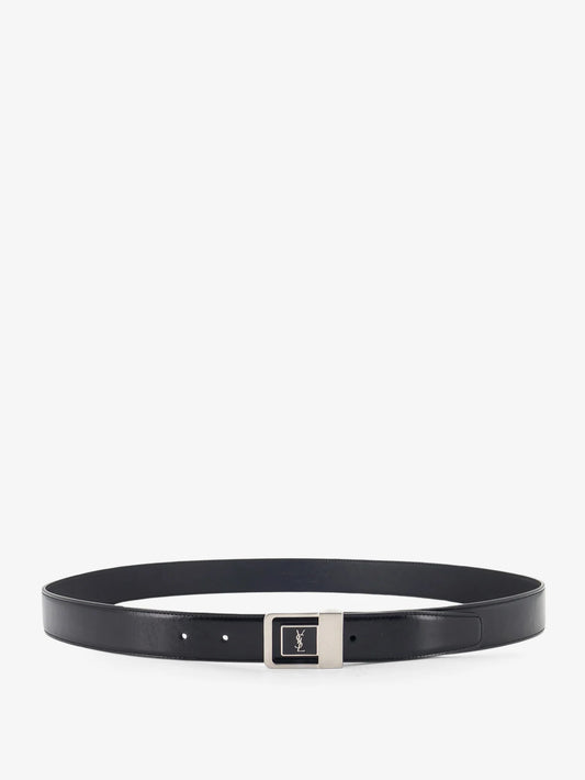 Saint Laurent La 66 Crocodile Embossed Leather Belt