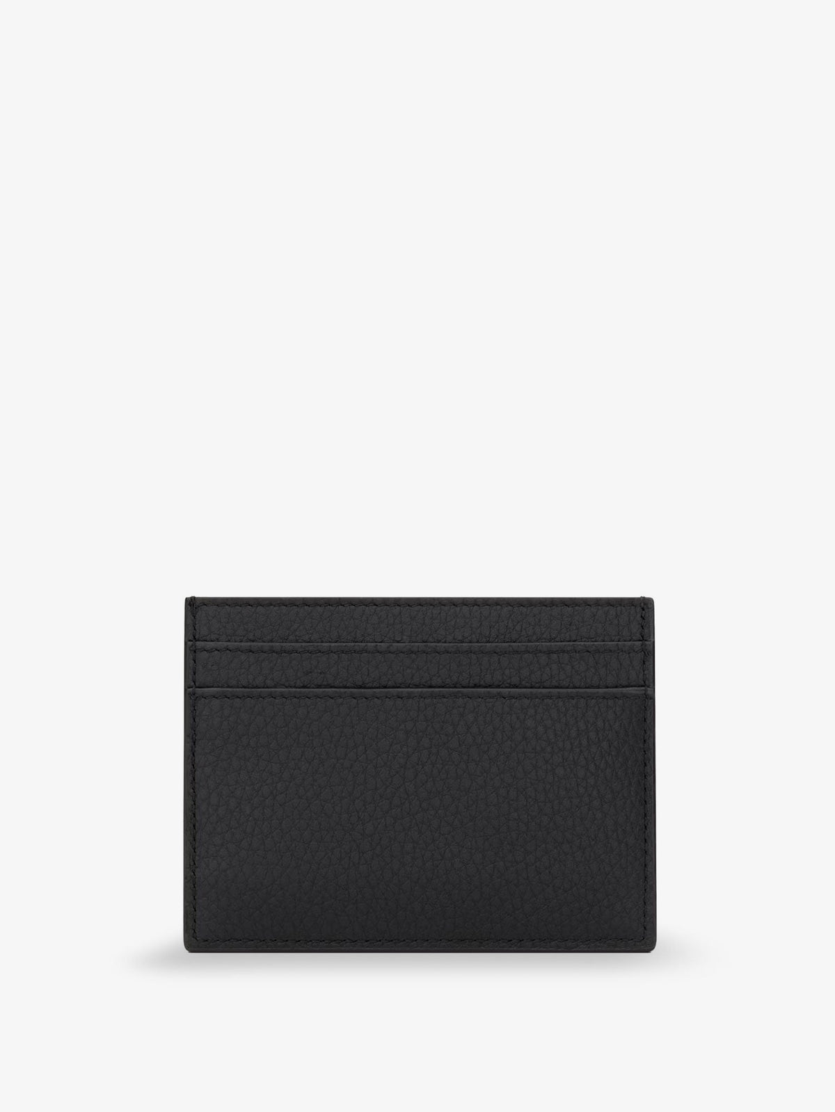 Saint Laurent Tiny Cassandre textured leather card holder - Nero