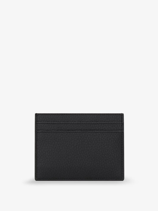 Saint Laurent Tiny Cassandre textured leather card holder - Nero