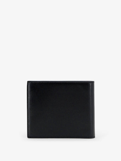 Saint Laurent Tiny wallet in hammered leather - Nero