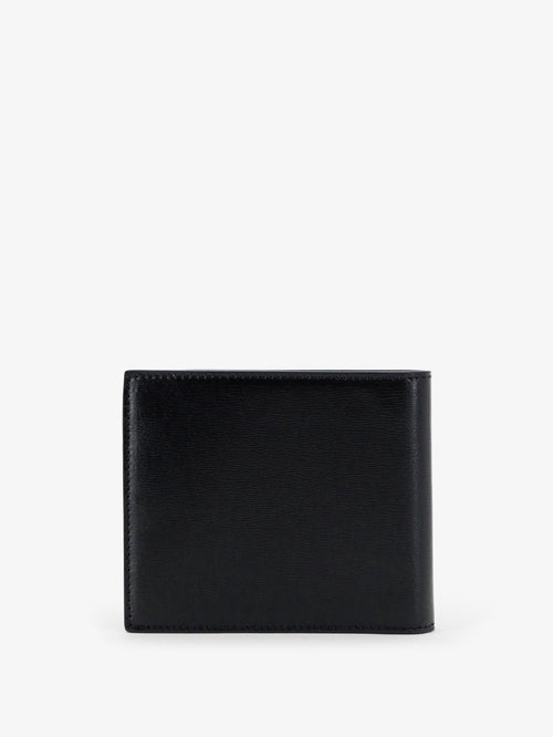 Saint Laurent Tiny wallet in hammered leather - Nero