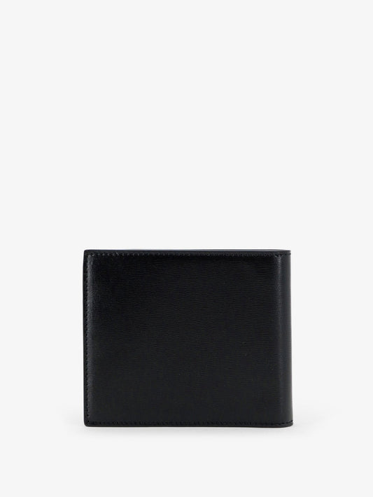 Saint Laurent Tiny wallet in hammered leather - Nero