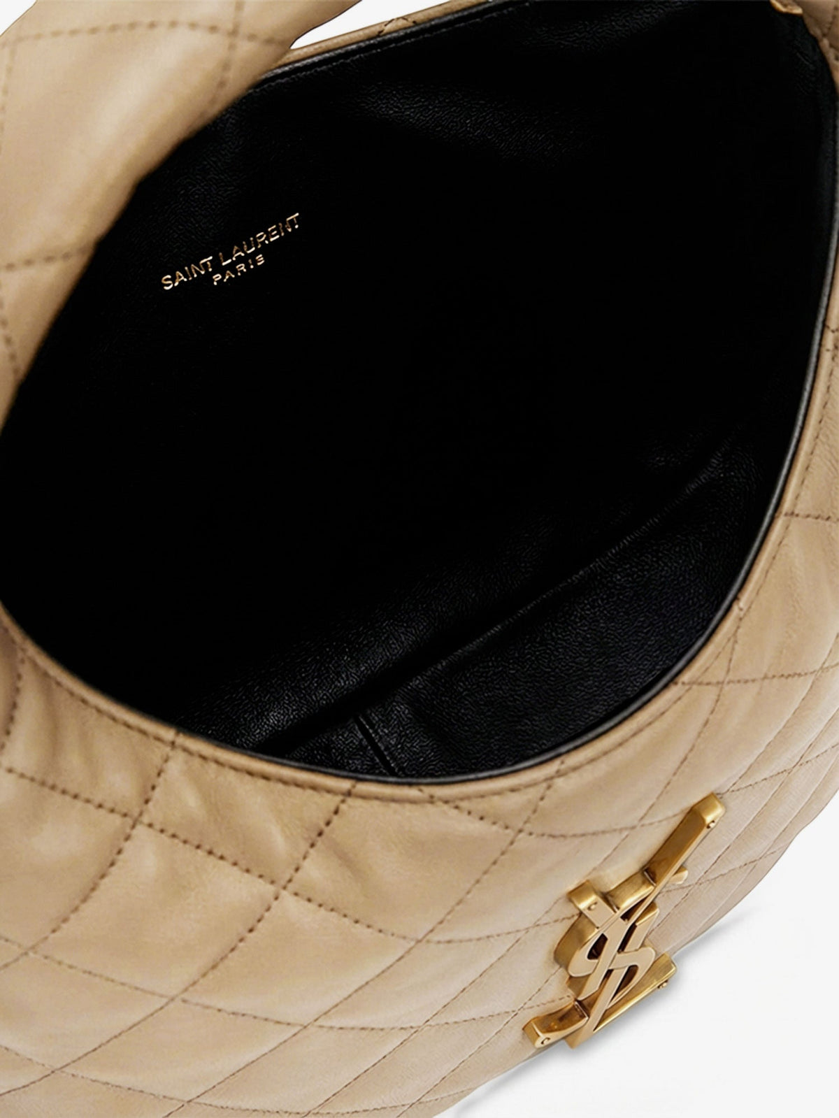 Saint Laurent Icarino leather handbag - Dark Beige