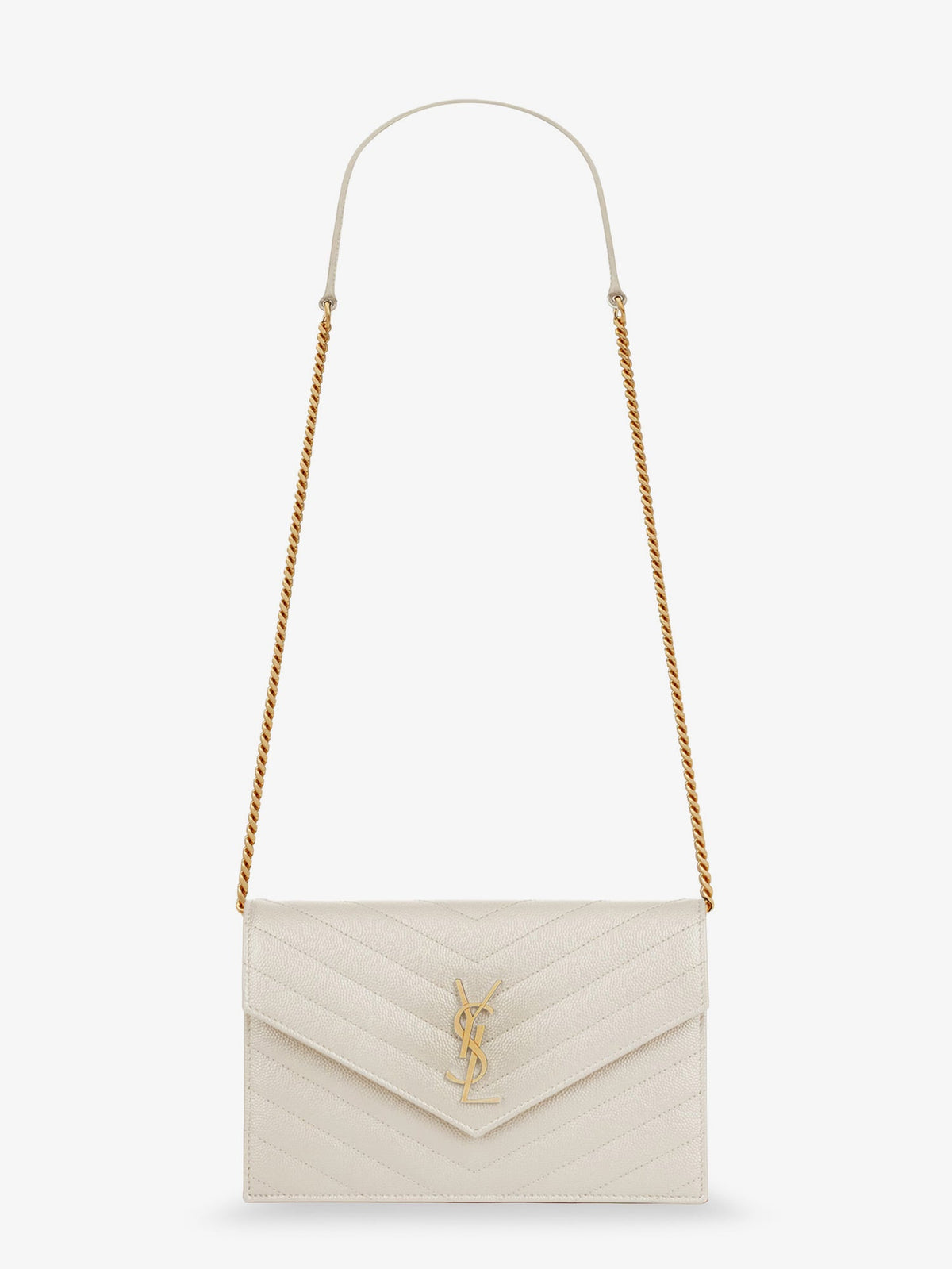 Saint Laurent Envelope leather crossbody bag - Cremasoft