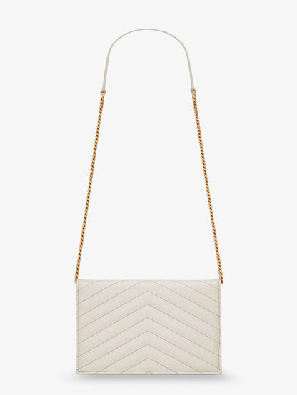 Saint Laurent Envelope leather crossbody bag - Cremasoft