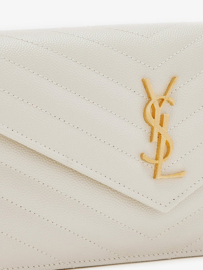 Saint Laurent Envelope leather crossbody bag - Cremasoft