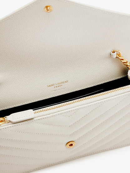 Saint Laurent Envelope leather crossbody bag - Cremasoft