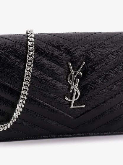 Saint Laurent Envelope leather wallet crossbody bag - Nero