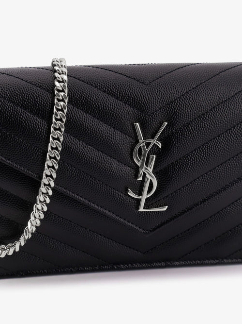 Saint Laurent Envelope leather wallet crossbody bag - Nero