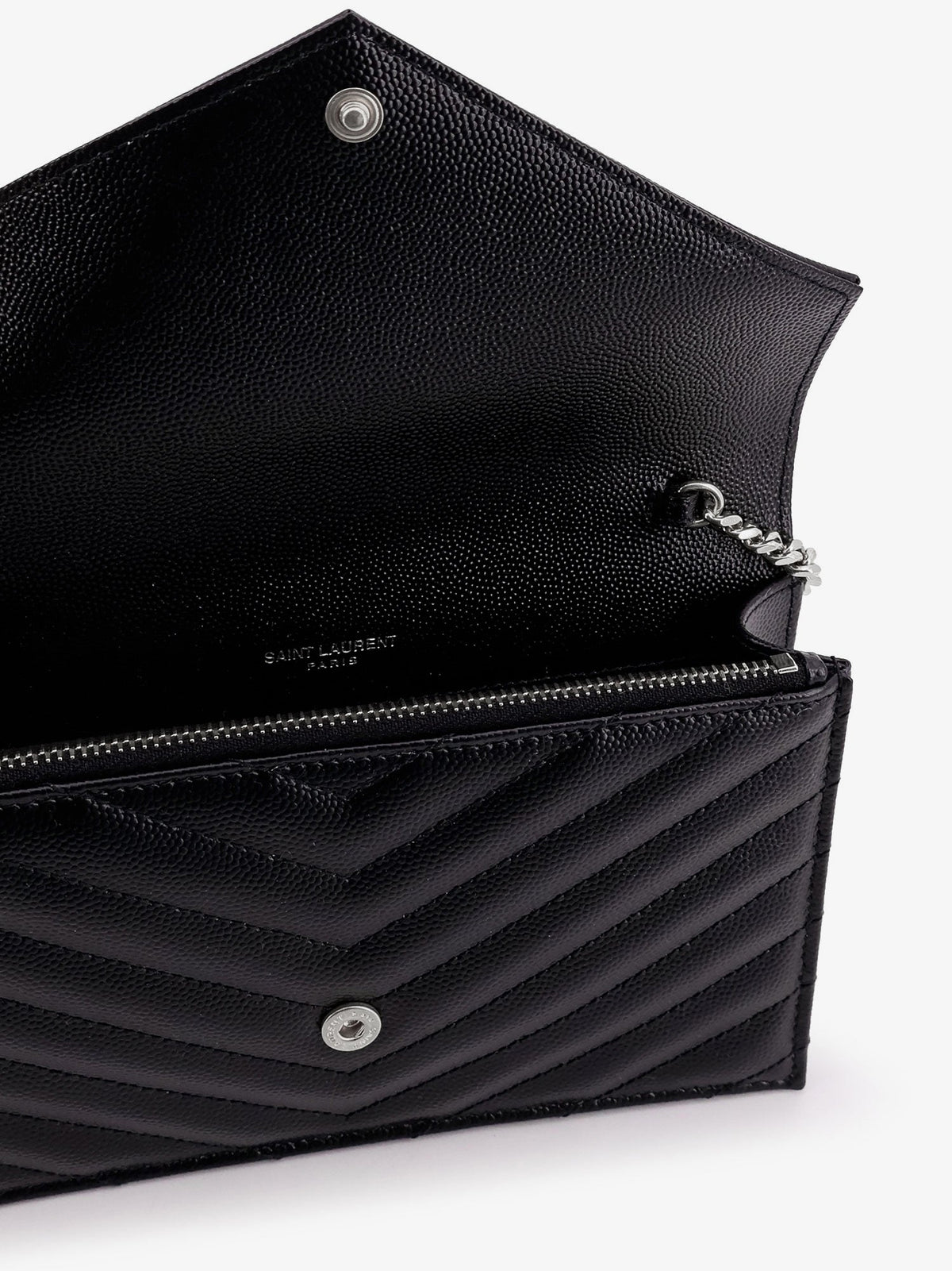 Saint Laurent Envelope leather wallet crossbody bag - Nero