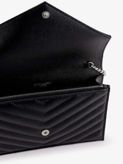 Saint Laurent Envelope leather wallet crossbody bag - Nero